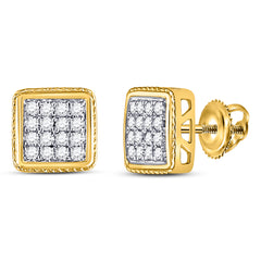 1/4CTW- DIA CN SQUARE EARRING