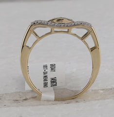 10kt Yellow Gold Mens Round Diamond Fashion Cluster Ring 1/2 Cttw