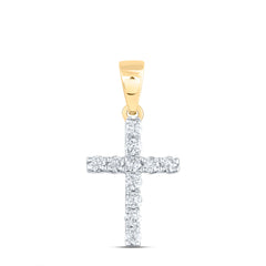 1/5CTW-DIA ANA M CROSS PENDANT