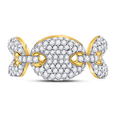 10kt Yellow Gold Mens Round Diamond Statement Link Band Ring 2.00 Cttw