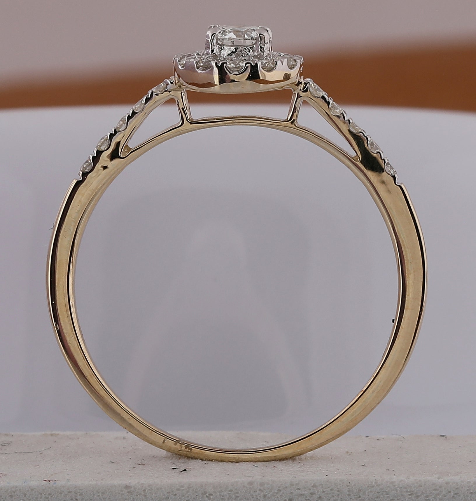 10kt Yellow Gold Womens Round Diamond Bridal Wedding Engagement Ring Band Set 1/2 Cttw