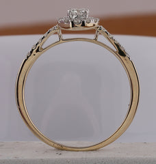 10kt Yellow Gold Womens Round Diamond Bridal Wedding Engagement Ring Band Set 1/2 Cttw