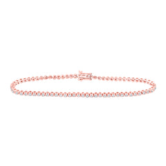 10K Rose Gold 1 1/5 CTW-Natural Diamond Tennis Bracelet(7Inch ) 6.47 Gram