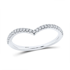 10K White Gold 1/5 CTW-Natural Diamond Stackable Band 1.31 Gram