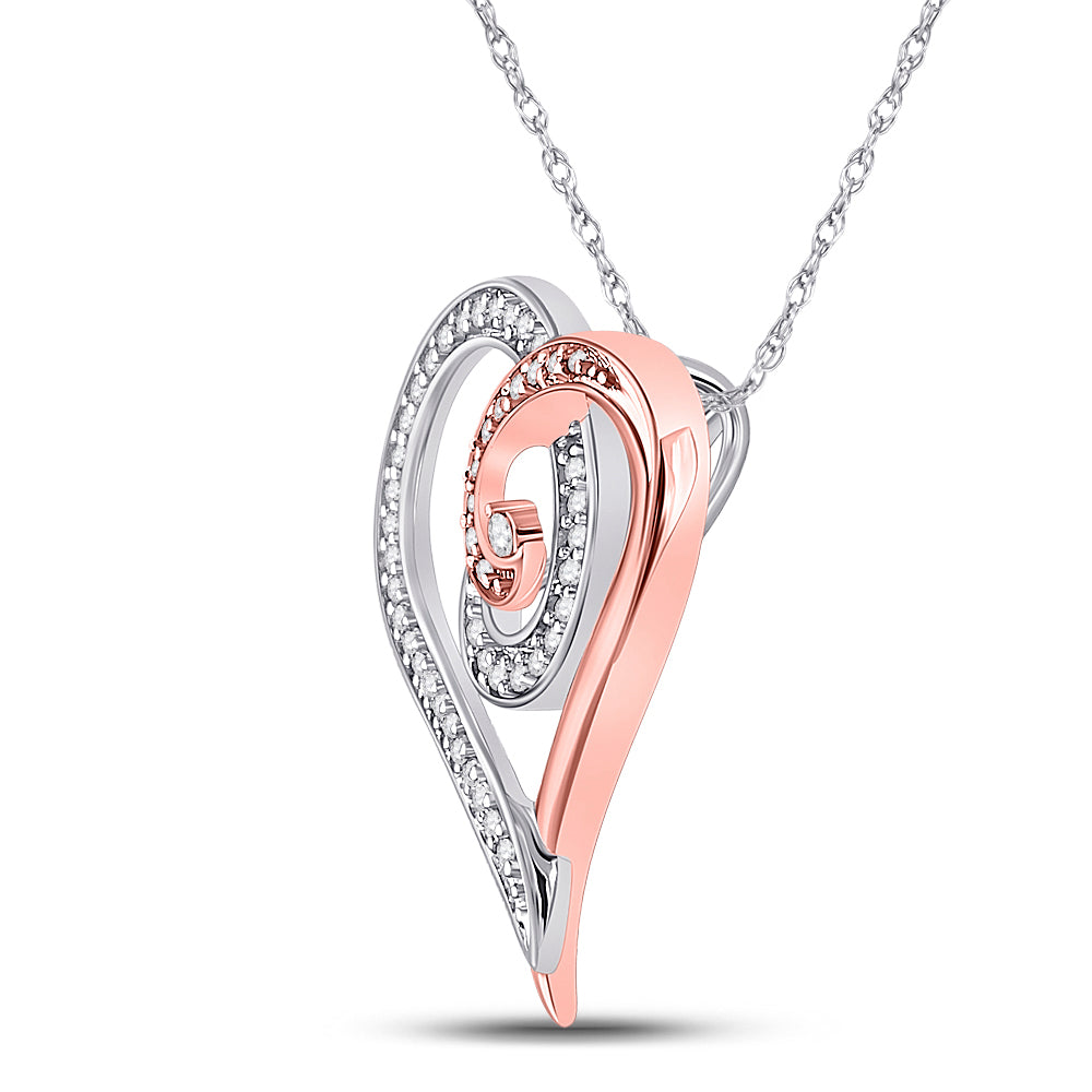 1/6CTW-DIA P1P2 HEART PENDANT