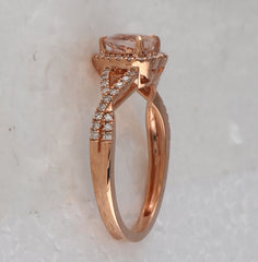 1/4CTW-DIA 1CT-CMOR HEART RING