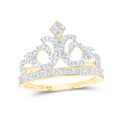 10K Yellow Gold 1/5 CTW-Natural Diamond Fashion Ring 1.94 Gram