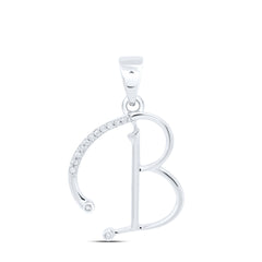 1/12CTW-DIA P1P2 GIFT INITIAL " B " PENDANT