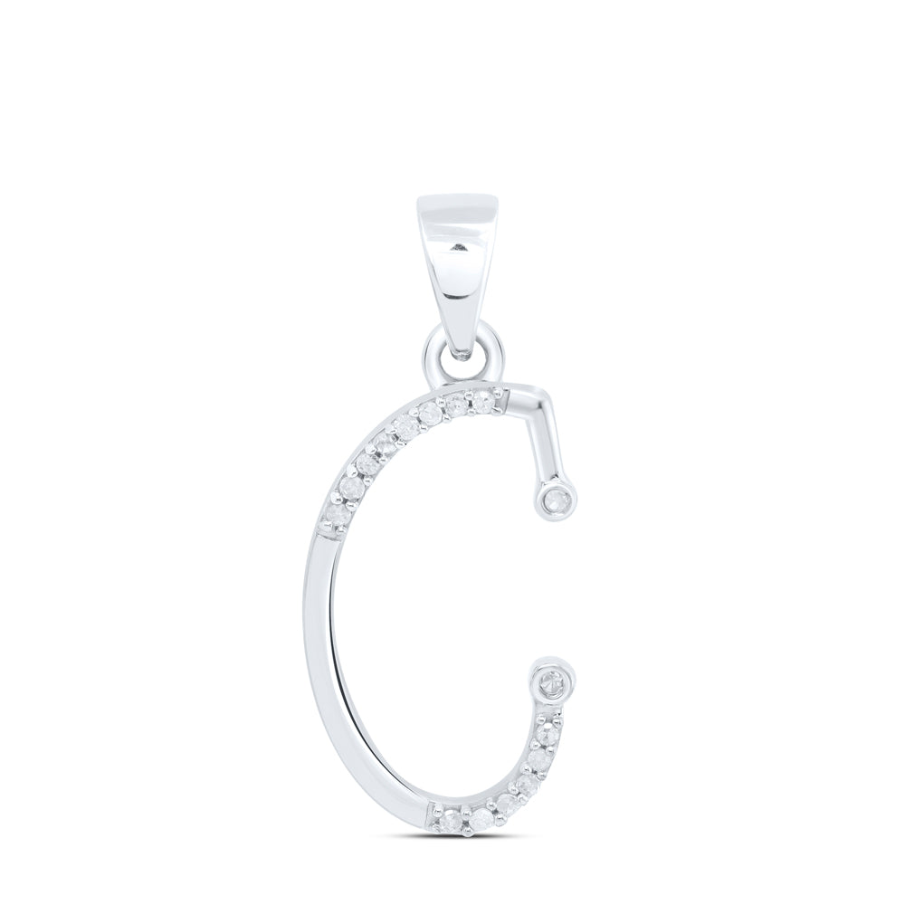 1/12CTW-DIA P1P2 GIFT INITIAL " C " PENDANT