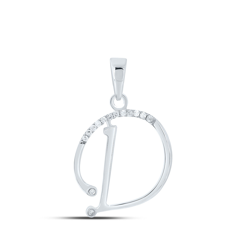 1/12CTW-DIA P1P2 GIFT INITIAL " D " PENDANT