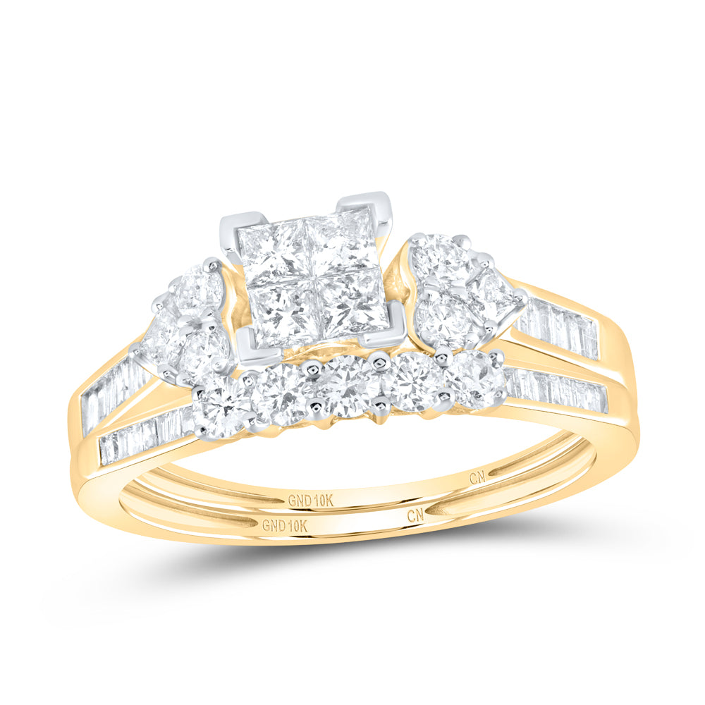 1CTW- DIA CN TESSERA INVISIBLE BRIDAL SET