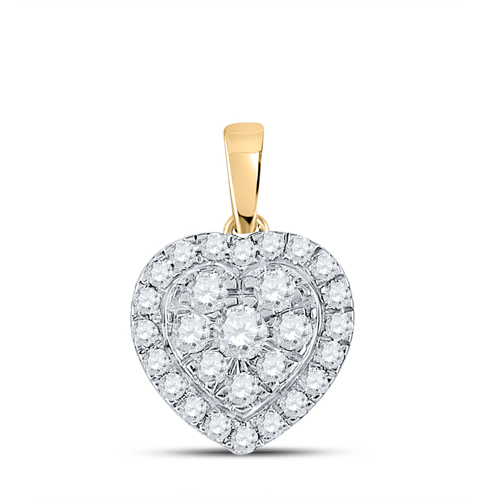 1/2CT-DIA HEART PENDANT