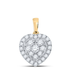 1/2CT-DIA HEART PENDANT