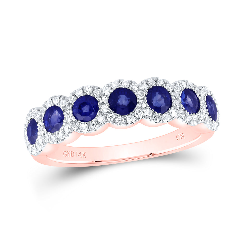 1/5CTW DIA CN 1CT-SAPP-NATURAL GEM BAND