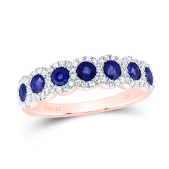 1/5CTW DIA CN 1CT-SAPP-NATURAL GEM BAND