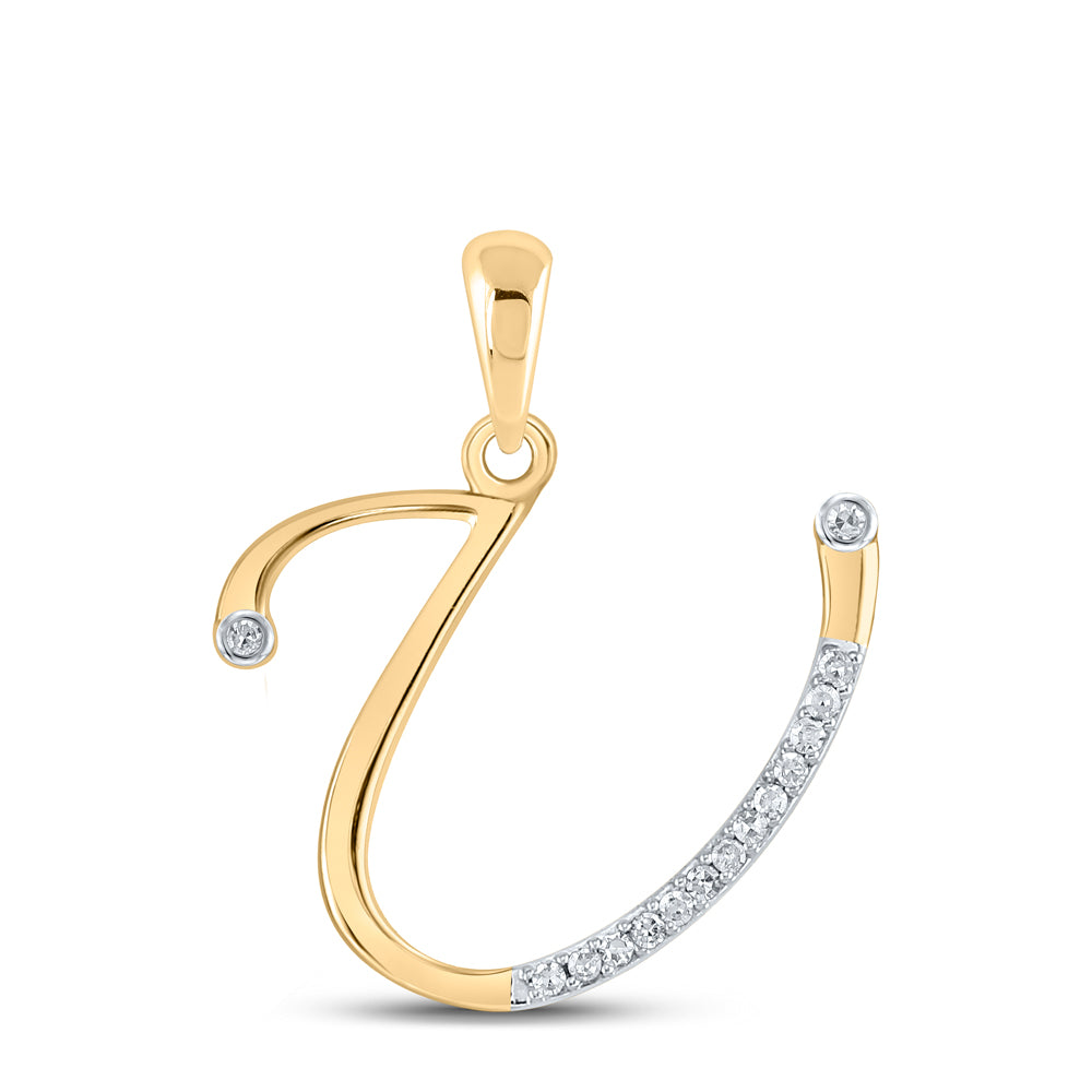 1/12CTW-DIA  "" U "" PENDANT