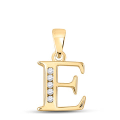 1/20CTW-DIA CN LADIES INITIAL "E" PENDANT