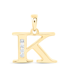 1/20CTW-DIA CN LADIES INITIAL "K" PENDANT