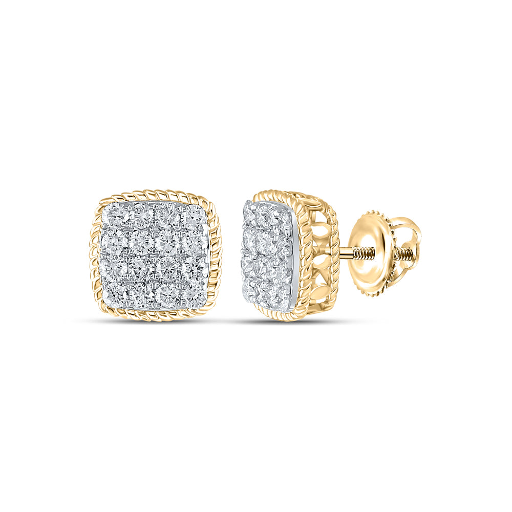 1CTW-DIA CN FASHION SQUARE EARRING