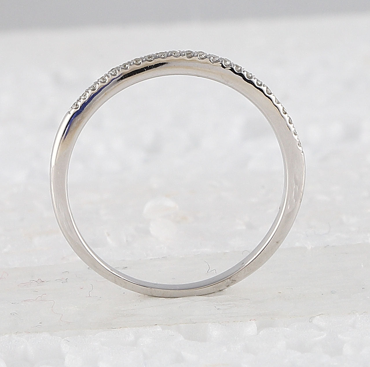 10kt White Gold Womens Round Diamond Bridal Wedding Engagement Ring Band Set 1/2 Cttw (Certified)