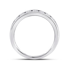 14kt White Gold Womens Round Diamond Channel Set Eternity Ring 2.00 Cttw