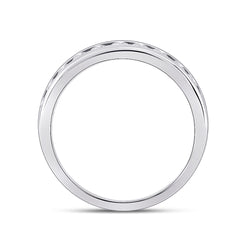 14kt White Gold Womens Round Diamond Channel Set Eternity Ring 1-1/2 Cttw