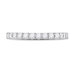 14kt White Gold Womens Round Diamond Classic Eternity Ring 1.00 Cttw