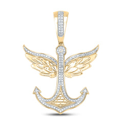 1/3CTW-DIA P1P2 MENS ANCHOR CHARM