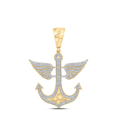 1/2 CTW-DIA P1P2 MENS ANCHOR CHARM