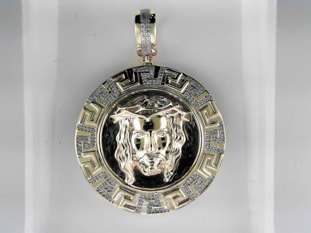 1/2CTW-DIA MENS Jesus CHARM