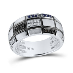 1/6CTW-DIA 1/20CT-SAPPHIRE BLACK DIAMOND RING