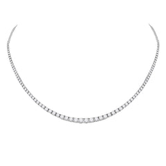 14K White Gold 4 CTW-Natural Diamond Fashion Necklace 15.18 Gram