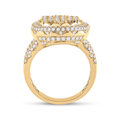 10kt Yellow Gold Mens Round Diamond Statement Band Ring 2-3/4 Cttw