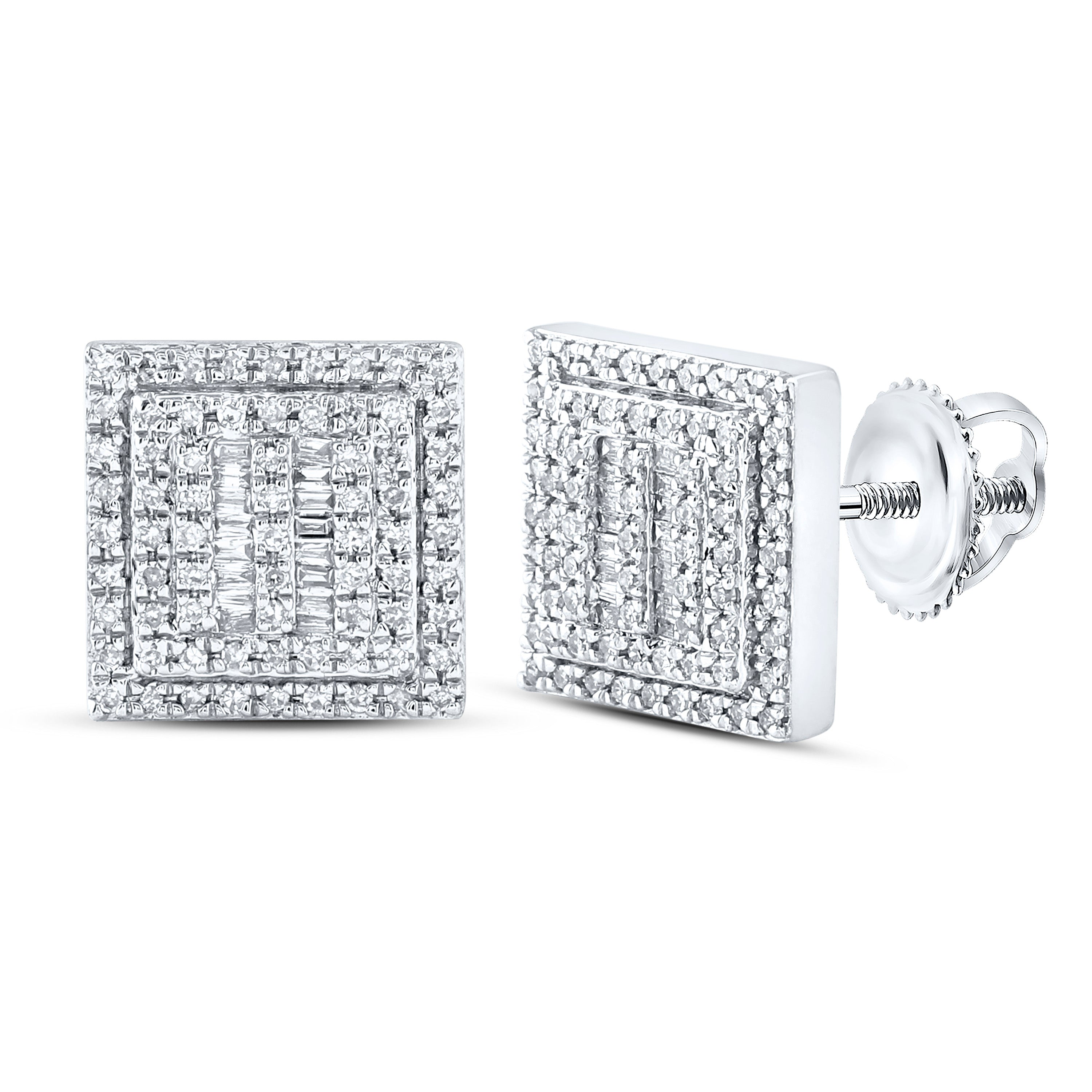 1/2CTW-DIA CN SQUARE EARRING