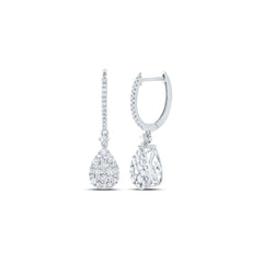 1 CTW-DIA ANA M HOOP PEAR EARRING