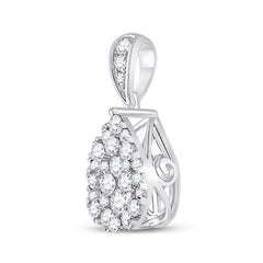 1/2CTW-DIA CN FASHION PEAR PENDANT