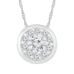 1/6CTW-DIA P1 GIFT ROUND PENDANT