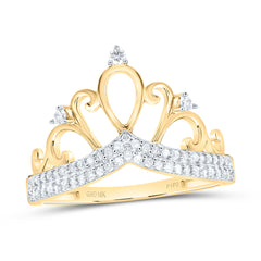 10K Yellow Gold 1/5 CTW-Natural Diamond Fashion Ring 2.38 Gram