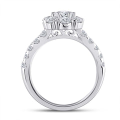2 3/8CTW-DIA ANA M 3/4CT-CPEAR ENG SINGLE HALO RING
