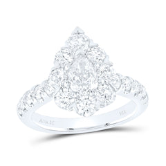 2 3/8CTW-DIA ANA M 3/4CT-CPEAR ENG SINGLE HALO RING