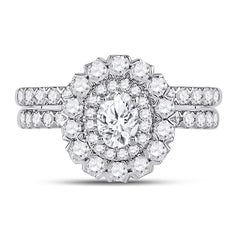 1 5/8CTW-DIA ANA M 1/2CT-COVAL BRIDAL SETS DOUBLE HALO