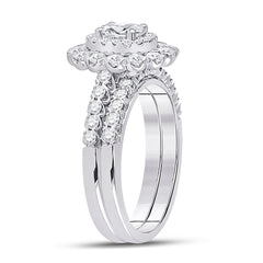 1 5/8CTW-DIA ANA M 1/2CT-COVAL BRIDAL SETS DOUBLE HALO