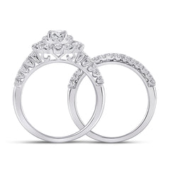 1 5/8CTW-DIA ANA M 1/2CT-COVAL BRIDAL SETS DOUBLE HALO