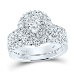 1 7/8CTW-DIA ANA M 1/2CT-COVAL BRIDAL SETS DOUBLE HALO