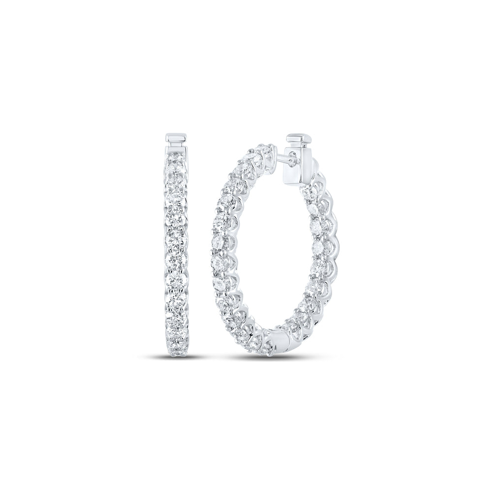 3 CTW-DIA ANA M FASHION HIGH HOOPS EARRING