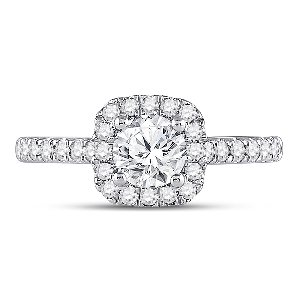 1 1/3CT-DIA NK 3/4CT-CRD ENGAGEMENT SINGLE HALO