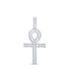 1 5/8CTW-DIA P1 ANKH CROSS CHARM