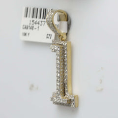1 CT-DIA NK NUMBER "1" MENS CHARM