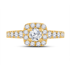 1 1/2CTW-DIA ANA M 1/2CT-CRD SINGLE HALO ENGAGEMENT RING