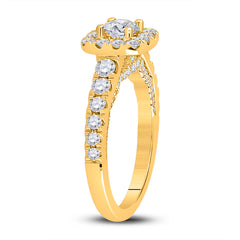 1 1/2CTW-DIA ANA M 1/2CT-CRD SINGLE HALO ENGAGEMENT RING